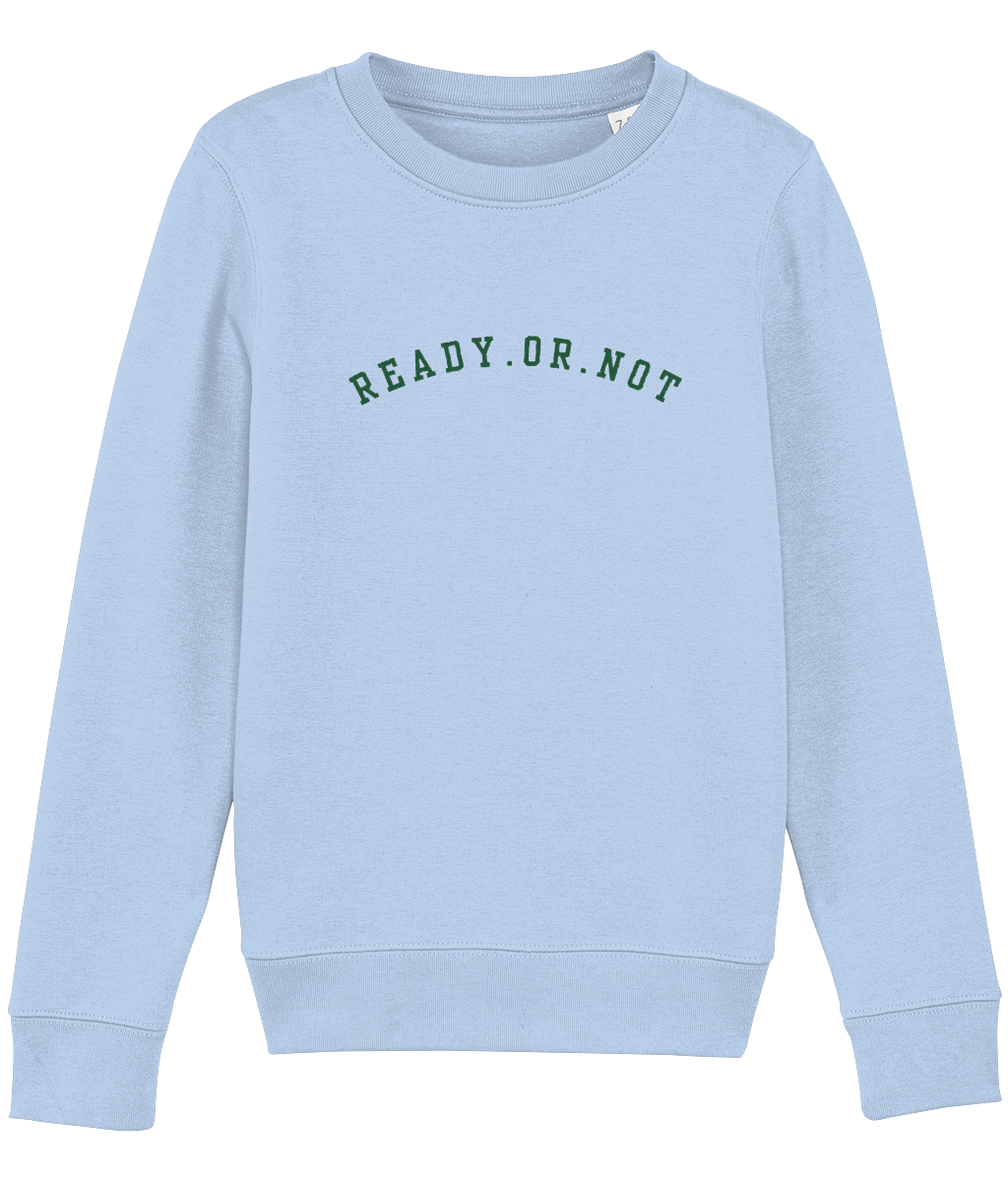 Kids Ready or Not Here I Come Green Printed Sweatshirt
