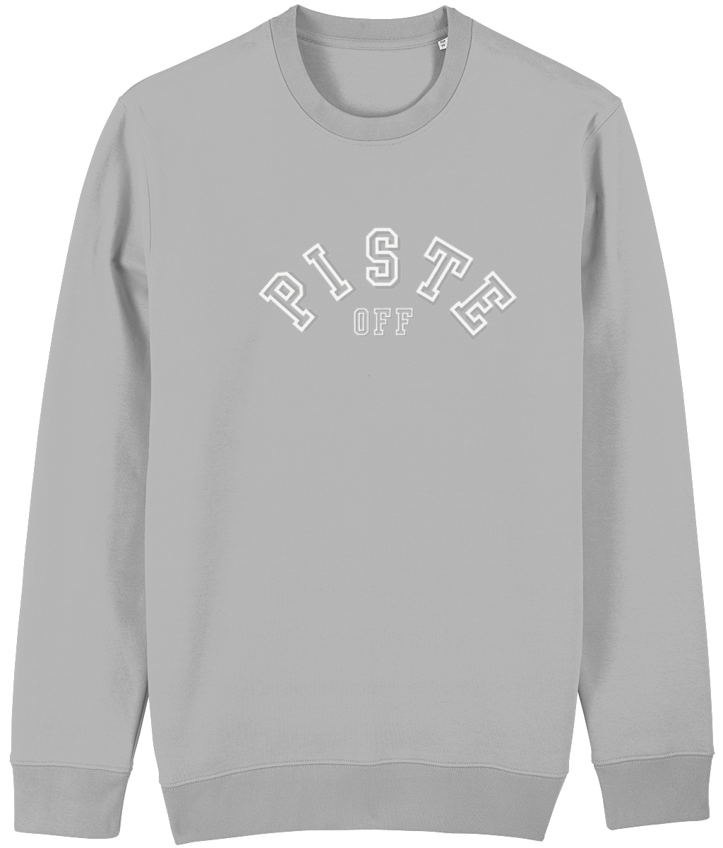 Piste Off Shadowed White Print Sweatshirt