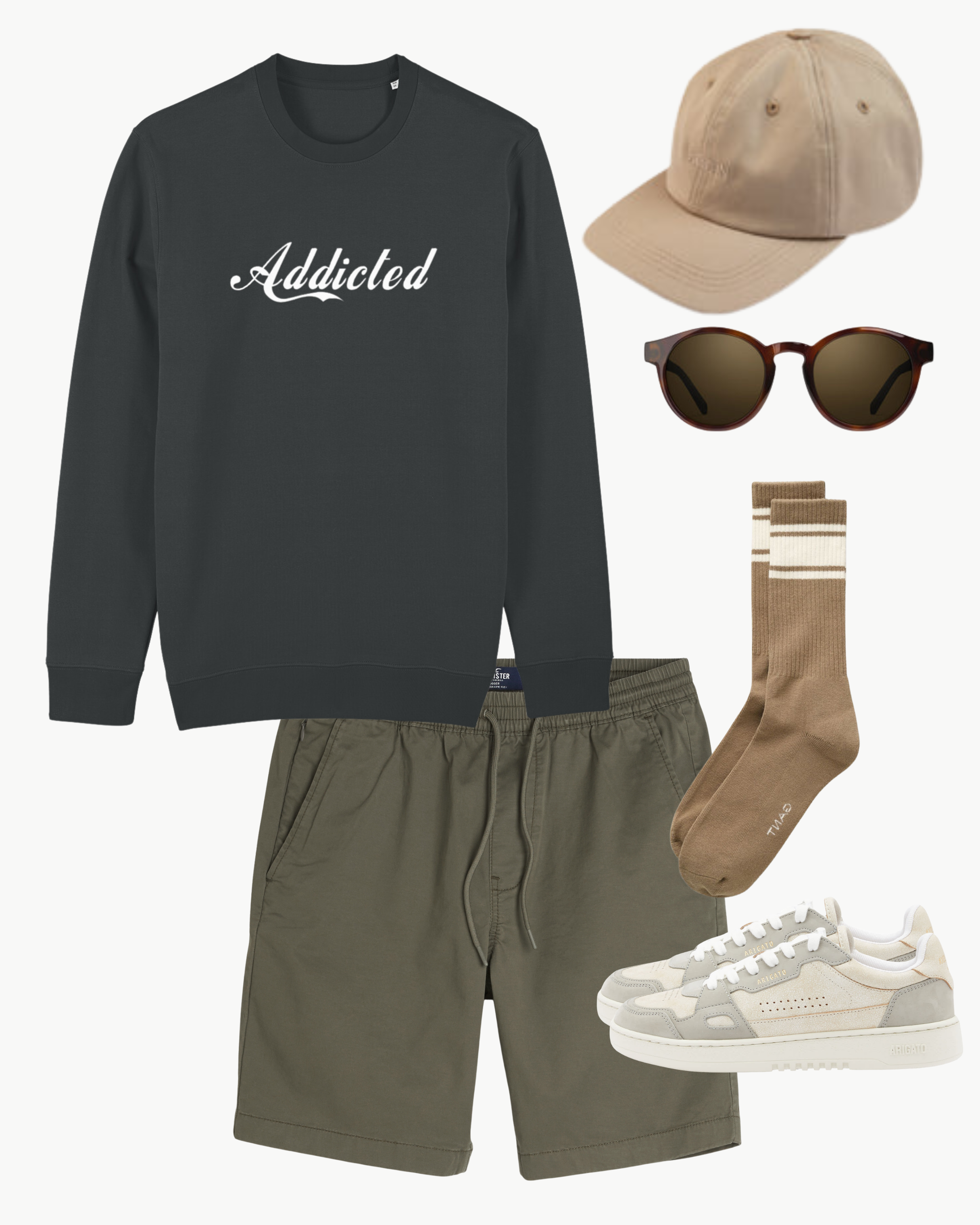Addicted White Print Sweatshirt