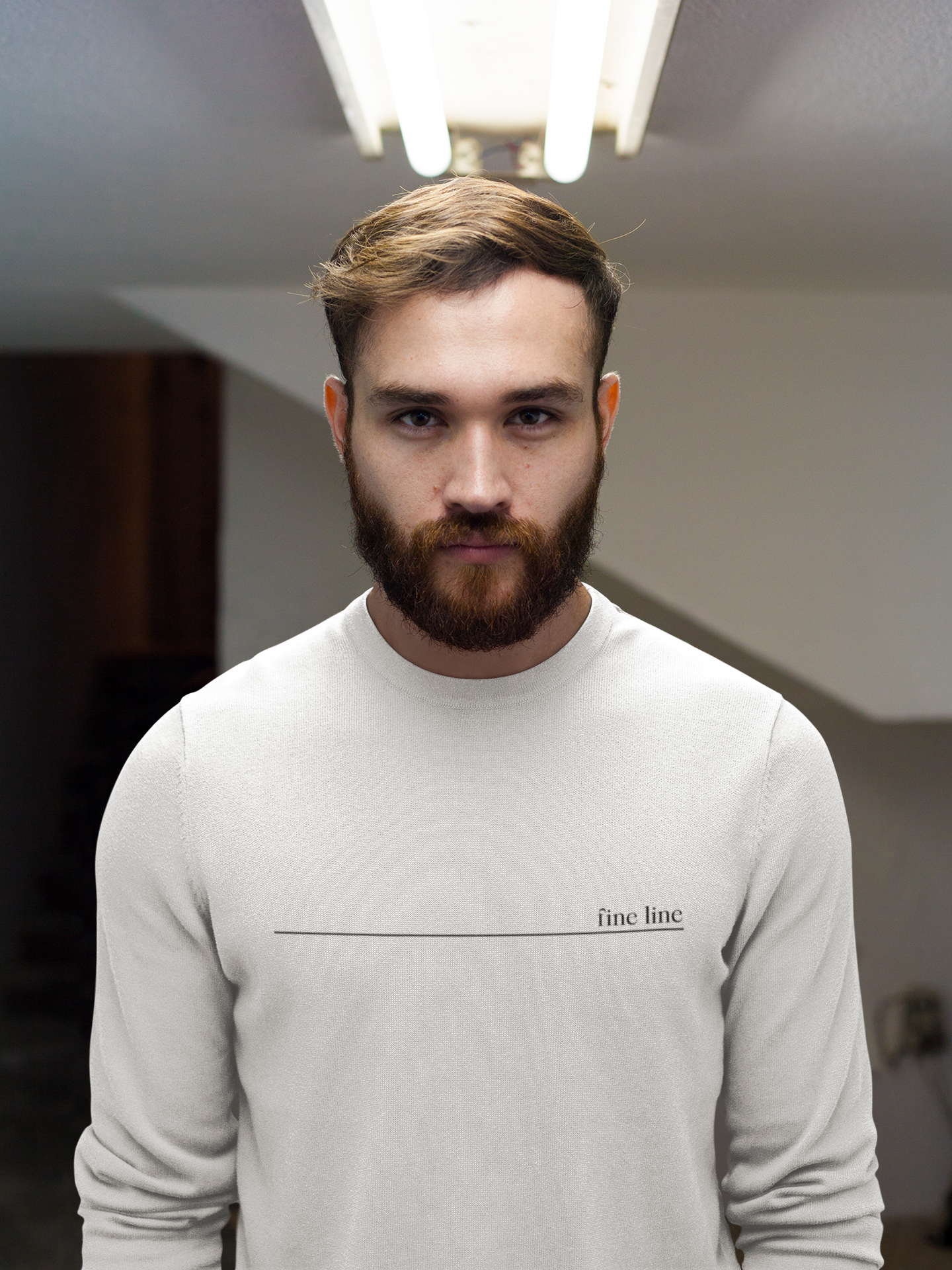 Fine Line Black Print Sweatshirt