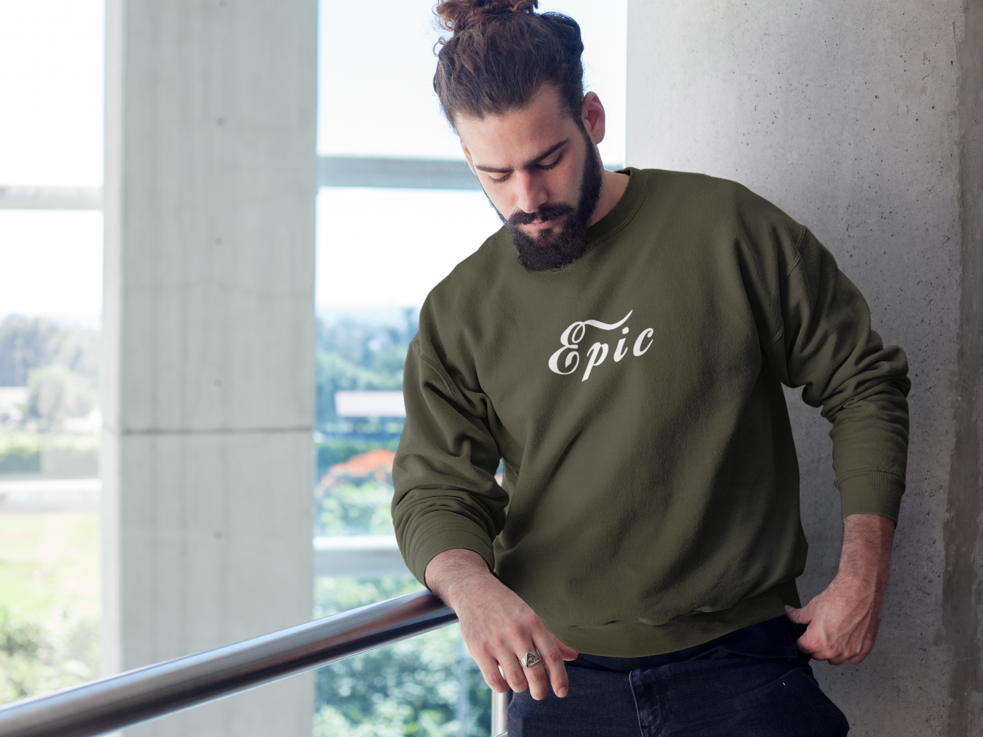 Epic White Print Sweatshirt