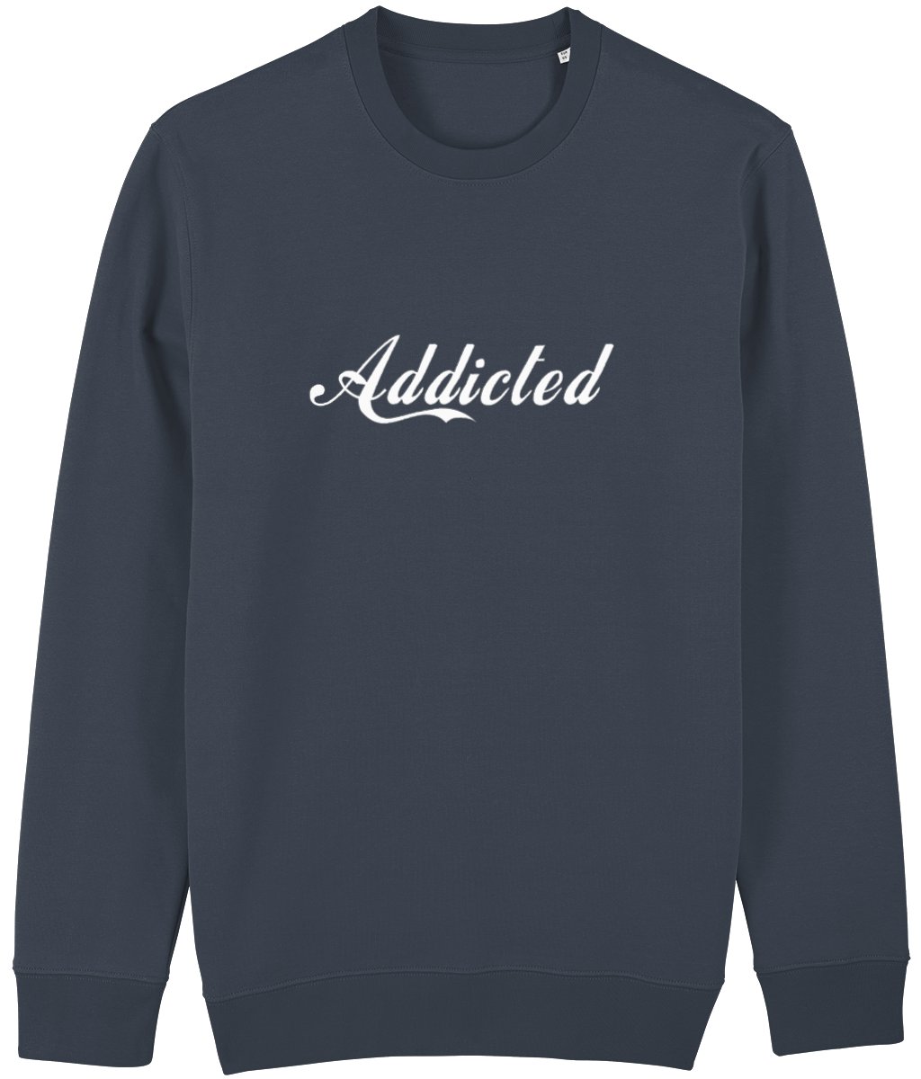 Addicted White Print Sweatshirt